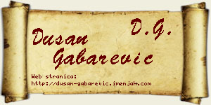 Dušan Gabarević vizit kartica